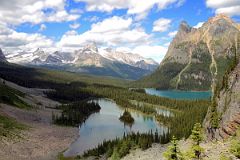 50 Mary Lake, Lake O-Hara, Mount Stephen, Cathedral Mountain and Vanguard Peak, Wiwaxy Peaks From West Opabin Trail.jpg